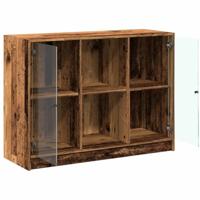 Dressoir 102x37x75,5 cm bewerkt hout oud houtkleurig - thumbnail