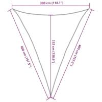 VidaXL Zonnezeil 160 g/m² 3x4x4 m hdpe antracietkleurig - thumbnail