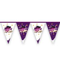 Vlaggenlijn geslaagd paars - 6 meter - thumbnail