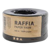 Creativ Company Papier raffia garen zwart, 100m - thumbnail