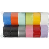 Creativ Company Duck tape, effen kleur, b: 48 mm, diverse kleuren, 12x5 m/ 1 doos - thumbnail