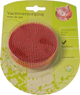 Kat rubber massage borstel rond Vachtverzorging-kat Gebr. de Boon - Gebr de boon