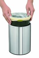 Brabantia Touch Bin Afvalemmer - wand - 3 liter - kunststof binnenemmer - brilliant steel 363962 - thumbnail