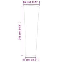 Heaterhoes piramidevormig 86x47x241 cm 420D oxford zwart - thumbnail