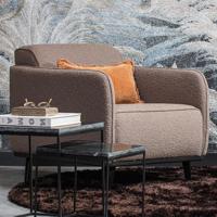 WOOOD Fauteuil 'Statement' Met arm, Bouclé, kleur Nougat - thumbnail