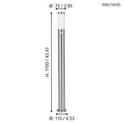 Eglo Staande schriklampHelsinki 110cm met bewegingssensor - 83281
