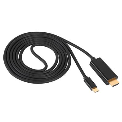Akyga AK-AV-18 USB-C-kabel Aansluitkabel 1.8 m Zwart