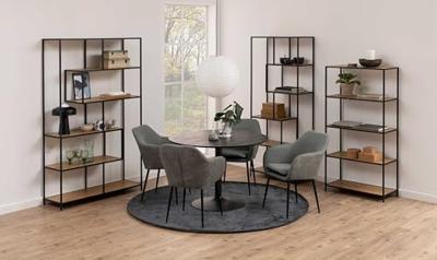 Sohome Ronde Eettafel 'Elsa' 110cm, kleur Zwart Sohome Ronde Eettafel 'Elsa' 110cm, kleur Zwart