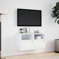 Tv-wandmeubels 2 st met LED-verlichting 41x31x45 cm wit - thumbnail