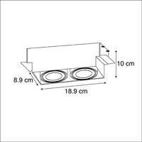 QAZQA Smart inbouwspot zwart incl. 2 Wifi GU10 trimless - Oneon 2 - thumbnail