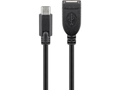 Goobay 55470 USB-C verlengkabel, zwart