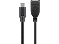 Goobay 55470 USB-C verlengkabel, zwart - thumbnail