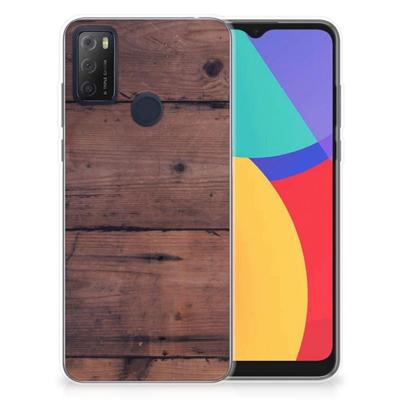 Alcatel 1S (2021) | Bumper Hoesje | Old Wood