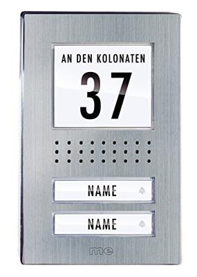 m-e modern-electronics ADV-120.1 EG Vistadoor Buitenunit voor Deurintercom Kabelgebonden Tweegezinswoning RVS