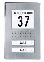 m-e modern-electronics ADV-120.1 EG Vistadoor Buitenunit voor Deurintercom Kabelgebonden Tweegezinswoning RVS - thumbnail