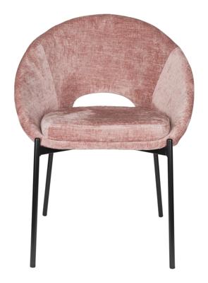 ZILT Eetkamerstoel 'Danon' Chenille, kleur Oud Roze