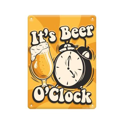Tekstbord metaal - Beer o&apos;clock