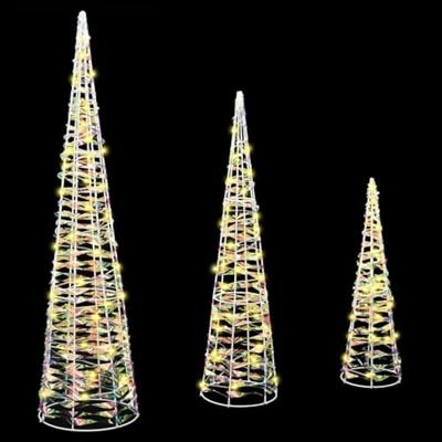 Kerstboom met 90 LED 3 pcs Warmwit 40 cm 60 cm 80 cm PET Kerstboom met 90 LED 3 pcs Warmwit 40 cm 60 cm 80 cm PET