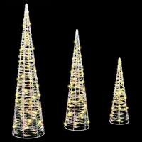 Kerstboom met 90 LED 3 pcs Warmwit 40 cm 60 cm 80 cm PET - thumbnail