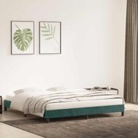 Bedframe zonder matras 200x220 cm fluweel donkergroen - thumbnail