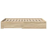 Bedframe met lade met opslag Bruin 120 x 190 cm Bewerkt hout - thumbnail