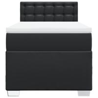 Boxspring met matras kunstleer zwart 120x190 cm - thumbnail
