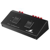 MONACOR SPS-20S Luidsprekerbedieningspaneel voor het schakelen van 2 paar luidsprekers naar Stereo Versterker Output Switcher voor luidsprekers met 200 W schakelvermogen, zwart - thumbnail