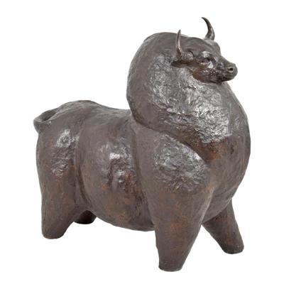 Modernistische bronzen sculptuur van een stier