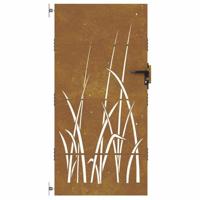 Poort 85x200 cm grasontwerp cortenstaal - thumbnail