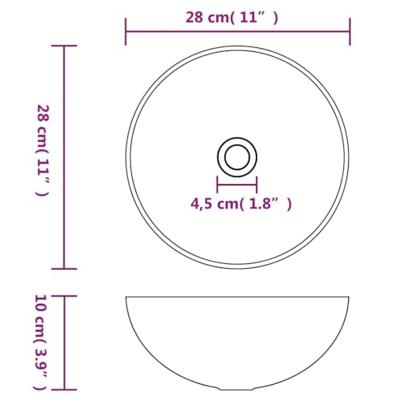 Wastafel rond keramiek donkergroen