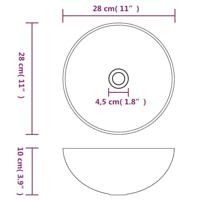 Wastafel rond keramiek donkergroen - thumbnail