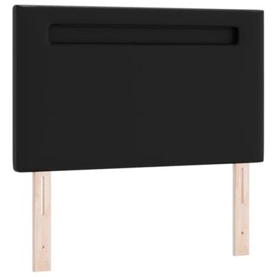 Bedframe met matras met matras Zwart 120 x 200 cm Kunstleer