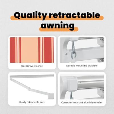 VidaXL Markies geel en oranje 350 x 250 x 165 cm polyester