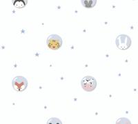 AS Creation Little Love blauw behang | 381433 - thumbnail