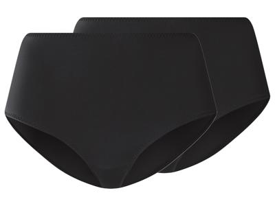 esmara Set van 2 dames corrigerende onderbroeken (Zwart, L (44/46))