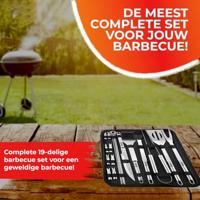 GrillX BBQ Accessoires Gereedschapset - BBQ Tang, Spatel, Vork, Borstel - Complete Barbecue Tools Set - thumbnail