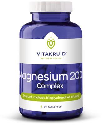 Vitakruid Magnesium 200 Complex Tauraat Malaat Bisglycinaat 180