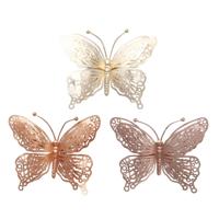 Boltze Home Vlinder op clip 15x4cm - thumbnail