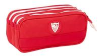 Pennenetui met 3 vakken Sevilla Fútbol Club Rood 21,5 x 10 x 8 cm - thumbnail