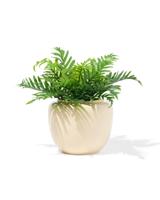 HEMA Bloempot 15x10x13cm Keramiek Crème (creme) - thumbnail