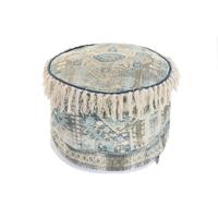 Kussen DKD Home Decor Voor op de grond Beige Blauw Bruin 40 x 40 x 40 cm Arabisch Franjes - thumbnail