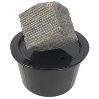 Kubus waterornament natuursteen LED 25 cm doorsnede - thumbnail