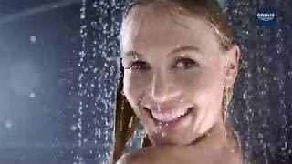 Regendoucheset Grohe Rainshower SmartActive Cube 31 cm met Wandarm Rond Cool Sunrise Geborsteld - thumbnail
