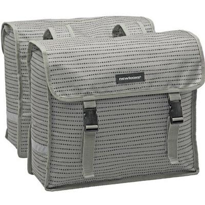 Newlooxs Fiori dubbele fietstas - waterafstotend polyester - 30l - zwart/blauw/grijs