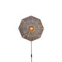 GOOD&MOJO Wandlamp 'Panama' Raffia, 45cm, kleur Grijs - thumbnail