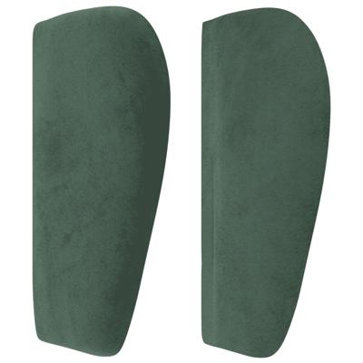 Boxspring met matras fluweel donkergroen 160x200 cm - thumbnail