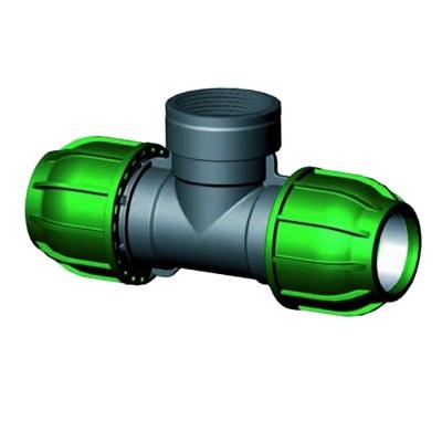 T-stuk 90 graden met binnendraad - buiskoppeling - 32 x 1" x 32 mm