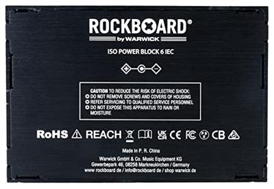 RockBoard ISO Power Block V6 IEC multi-voeding voor effectpedalen