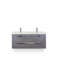 Seville Badmeubelset 120 cm - 2 laden Beton Antraciet - Wastafel Enjoy Dubbel - thumbnail