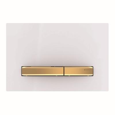 Bedieningsplaat Geberit Sigma 50 voor 2-toets Spoeling Messing Goud / Wit